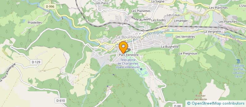 localisation de l'entreprise LES IRIS  LA BOURBOULE