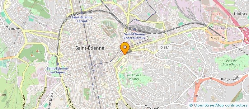 localisation de l'entreprise LES IRIS  SAINT-ETIENNE