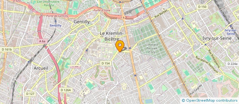 localisation de l'entreprise LES IRIS  LE KREMLIN-BICETRE