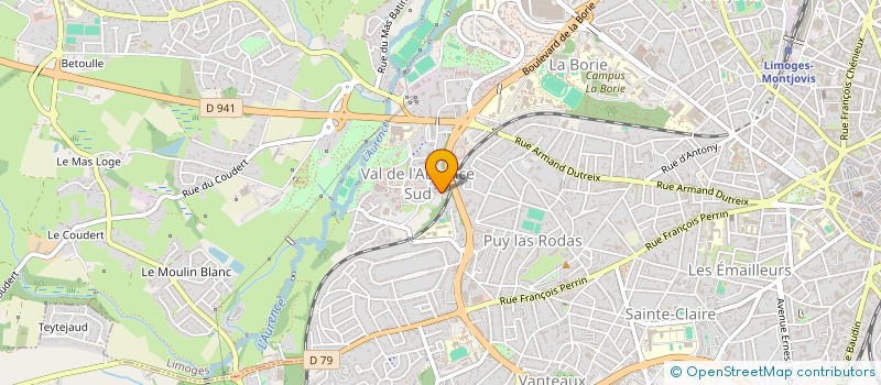 localisation de l'entreprise LES IRREDUCTIBLES à LIMOGES