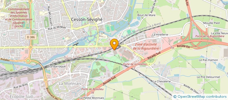localisation de l'entreprise LES IRREDUCTIBLES CESSON RENNES METROPOLE HANDBALL à CESSON-SEVIGNE