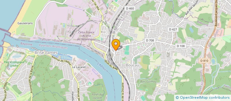 localisation de l'entreprise LES IRREDUCTIBLES DU SURF  BOUCAU