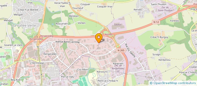 localisation de l'entreprise LES ISOLATIONS ET LES CLOISONS BRUNO BOCQUEL à GOUESNOU