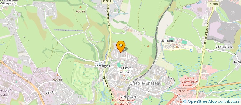 localisation de l'entreprise LES ISOLEURS à ONET-LE-CHATEAU