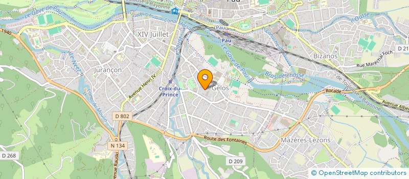 localisation de l'entreprise LES IZARDS DE GELOS. à GELOS