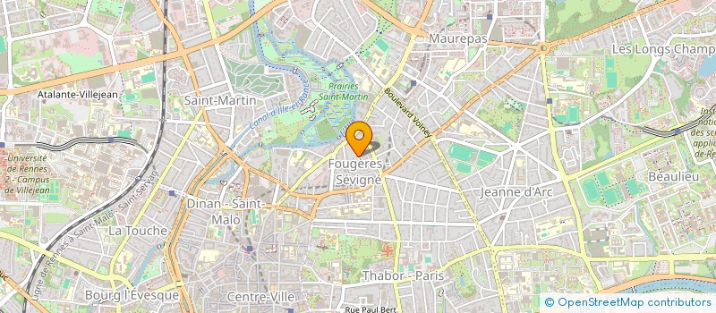 localisation de l'entreprise LES JACOBINS 1  RENNES