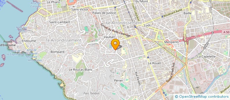 localisation de l'entreprise LES JACQUOTS DU SURFSKATE à MARSEILLE