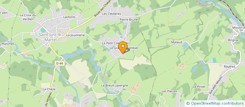 localisation de l'entreprise LES JADES à SAINT-JUST-LE-MARTEL