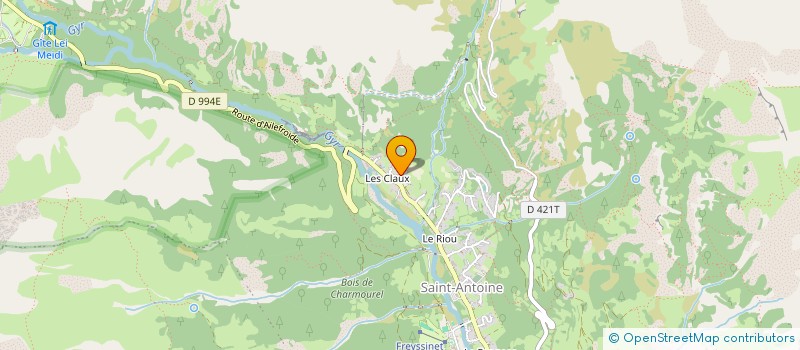 localisation de l'entreprise LES JADIN DU BARNA  VALLOUISE-PELVOUX