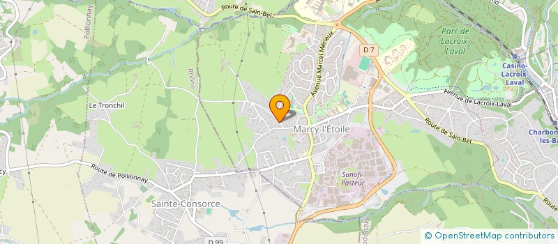 localisation de l'entreprise LES JAMBES RAID, MARCY L'ETOILE, TRAIL, RUNNING, OUTDOOR  MARCY-L'ETOILE