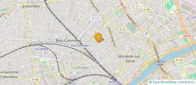 localisation de l'entreprise LES JANINS  ASNIERES-SUR-SEINE