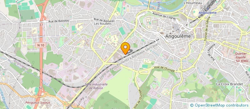 localisation de l'entreprise LES JARDIN'SPIREES à ANGOULEME