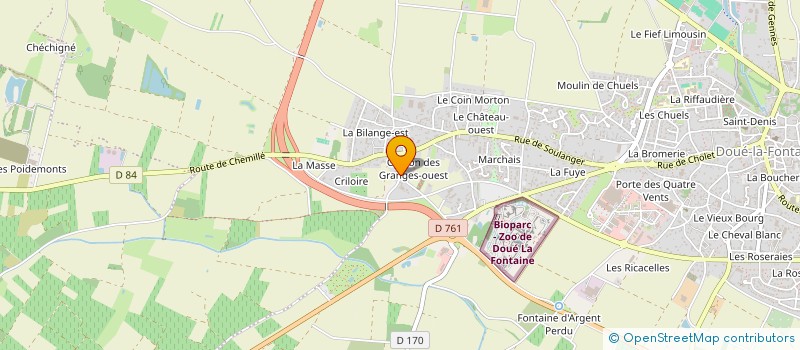 localisation de l'entreprise LES JARDINADES DOUESSINES à DOUE-EN-ANJOU