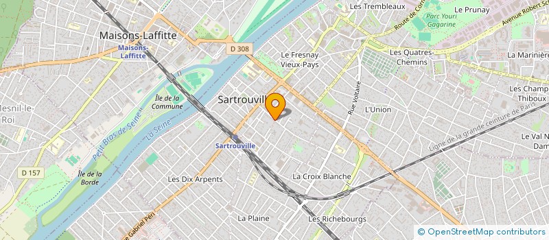 localisation de l'entreprise LES JARDINEURS SARTROUVILLOIS à SARTROUVILLE