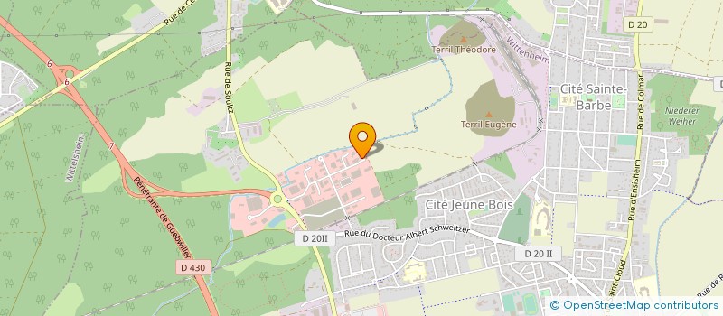 localisation de l'entreprise LES JARDINIERS  WITTENHEIM