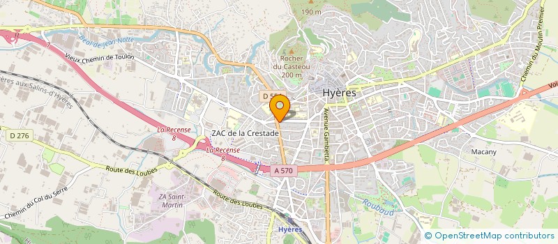 localisation de l'entreprise LES JARDINIERS ATMOSS  HYERES