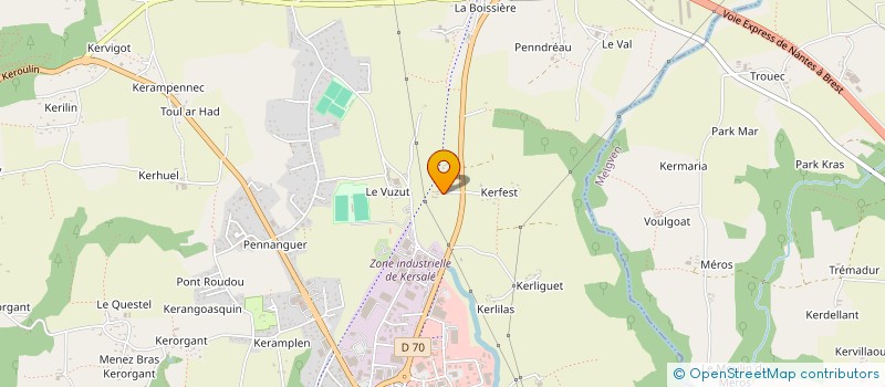 localisation de l'entreprise LES JARDINIERS DE KERCORE à CONCARNEAU