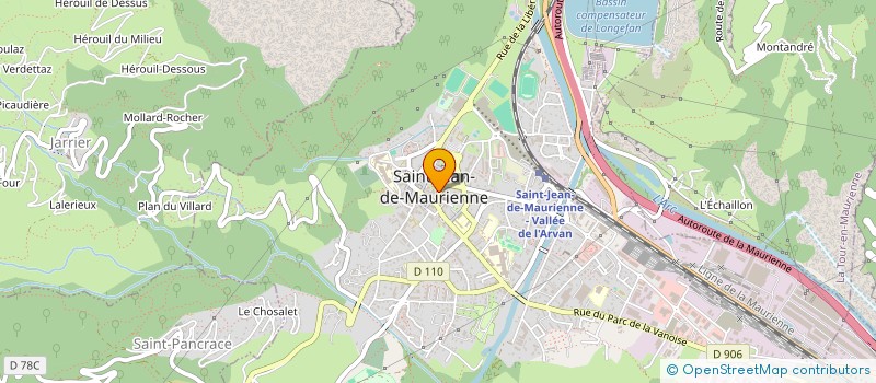 localisation de l'entreprise LES JARDINIERS DE LA MAURIENNE  SAINT-JEAN-DE-MAURIENNE