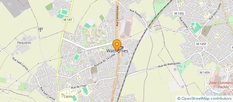 localisation de l'entreprise LES JARDINIERS DE WATTIGNIES  WATTIGNIES
