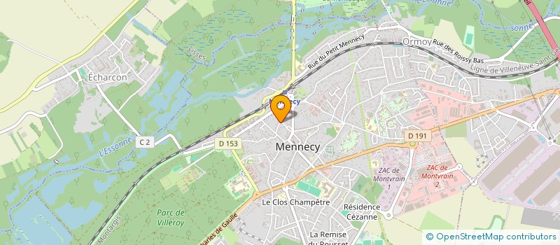 localisation de l'entreprise LES JARDINIERS DES QUATRE SAISONS à MENNECY
