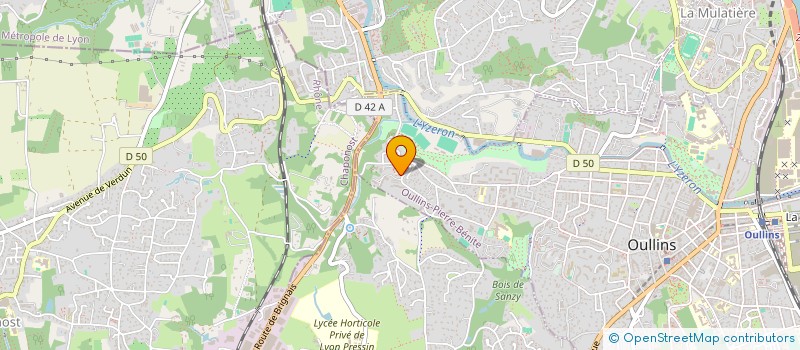 localisation de l'entreprise LES JARDINIERS DU GOLF  OULLINS-PIERRE-BENITE