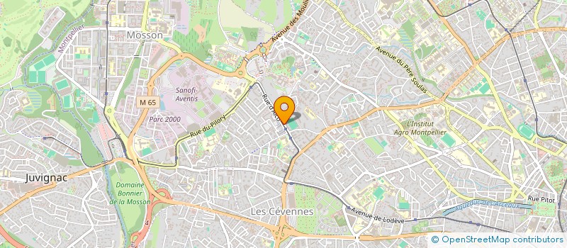 localisation de l'entreprise LES JARDINS à MONTPELLIER
