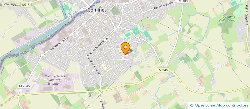 localisation de l'entreprise LES JARDINS  COMINES