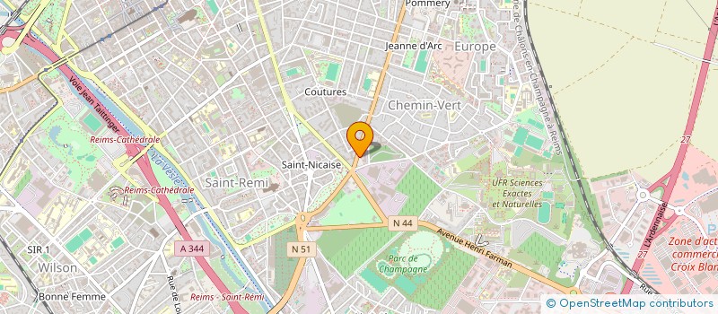 localisation de l'entreprise LES JARDINS  REIMS