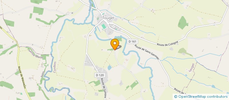 localisation de l'entreprise LES JARDINS  TOUGET