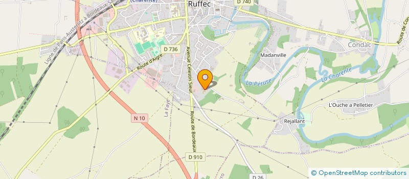 localisation de l'entreprise LES JARDINS ANIMES D'ANTAN  RUFFEC