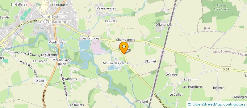 localisation de l'entreprise LES JARDINS AQUATIQUES à SAINT-DIDIER-SUR-CHALARONNE