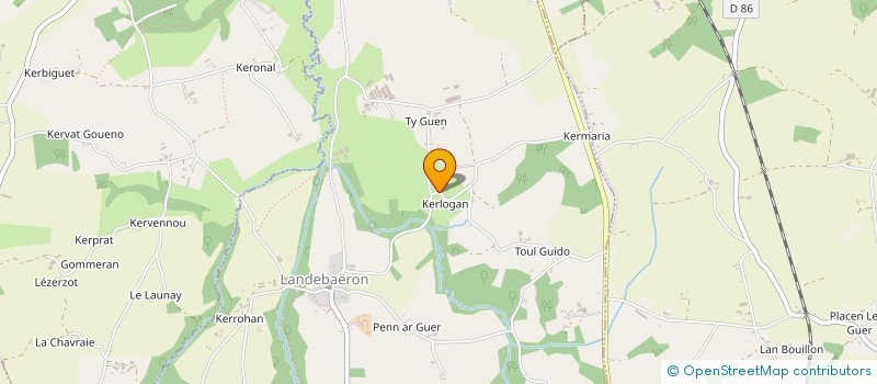 localisation de l'entreprise LES JARDINS ARMORICAINS  LANDEBAERON