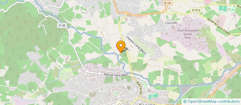 localisation de l'entreprise LES JARDINS BIO DE GRIMAUD à GRIMAUD