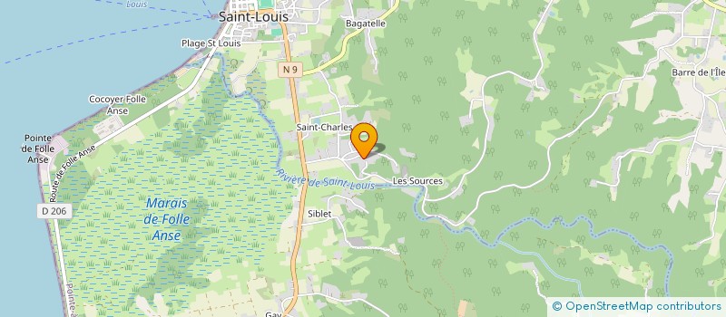 localisation de l'entreprise LES JARDINS BLEUS à SAINT-LOUIS