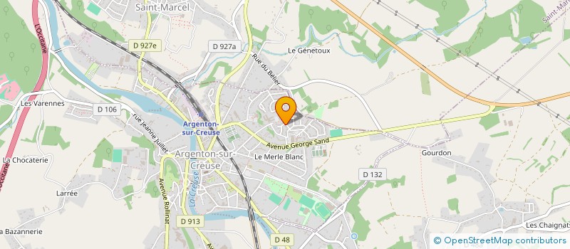 localisation de l'entreprise LES JARDINS BOTANIQUES DE LA BONNE DAME à ARGENTON-SUR-CREUSE