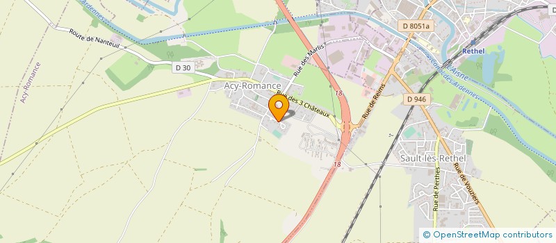 localisation de l'entreprise LES JARDINS CHAMPENOIS  ACY-ROMANCE