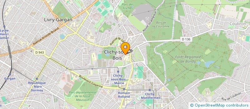 localisation de l'entreprise LES JARDINS CLICHOIS à CLICHY-SOUS-BOIS