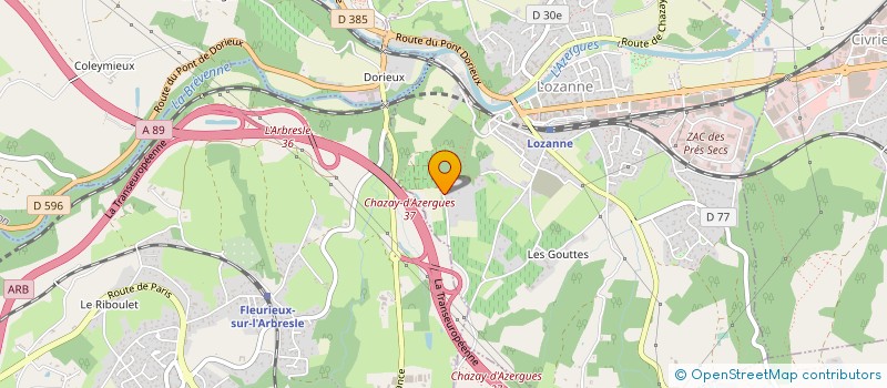 localisation de l'entreprise LES JARDINS CREATIFS  LOZANNE