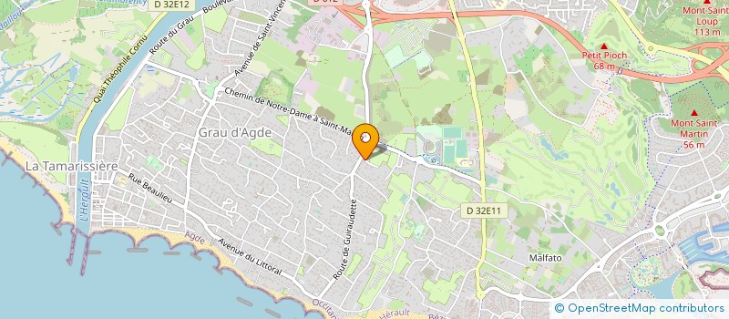 localisation de l'entreprise LES JARDINS D'AGATHE à AGDE