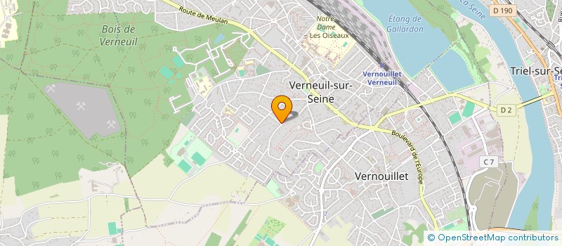 localisation de l'entreprise LES JARDINS D'ALBERT  VERNEUIL-SUR-SEINE