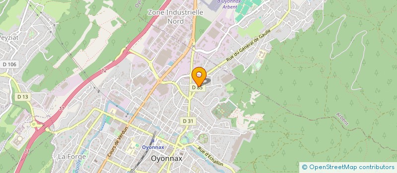 localisation de l'entreprise LES JARDINS D'ALEX à OYONNAX
