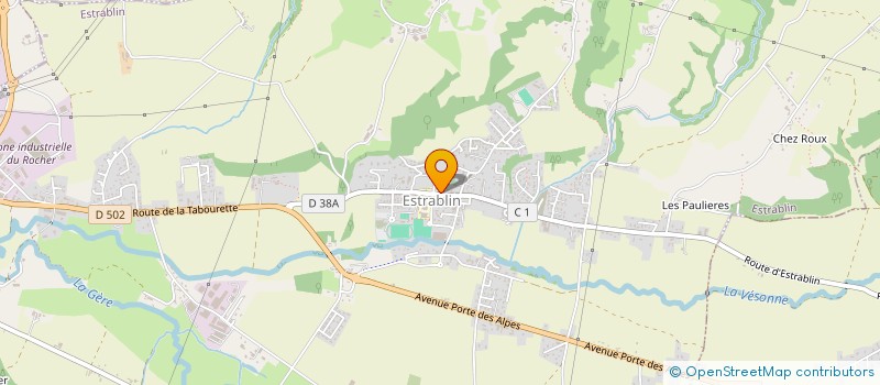 localisation de l'entreprise LES JARDINS D'ALTHEA à ESTRABLIN