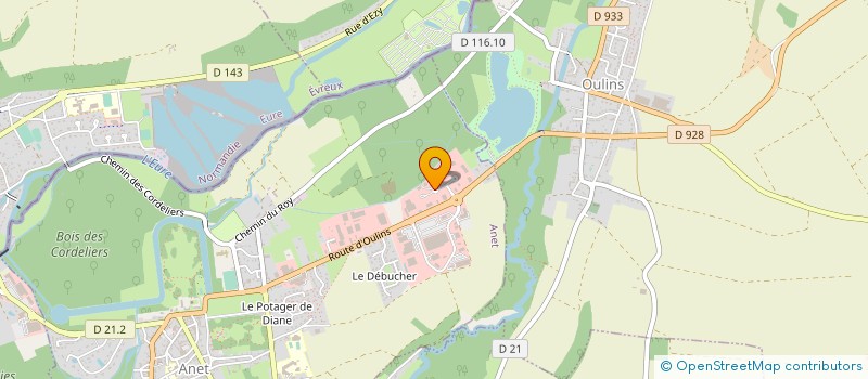 localisation de l'entreprise LES JARDINS D'ANET à ANET