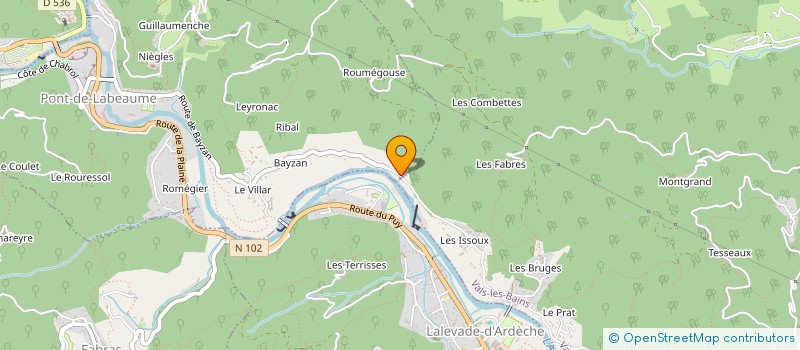 localisation de l'entreprise LES JARDINS D'AUBENAS  PONT-DE-LABEAUME