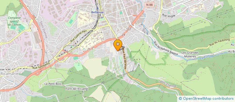 localisation de l'entreprise LES JARDINS D'AURE  SAINT-ETIENNE