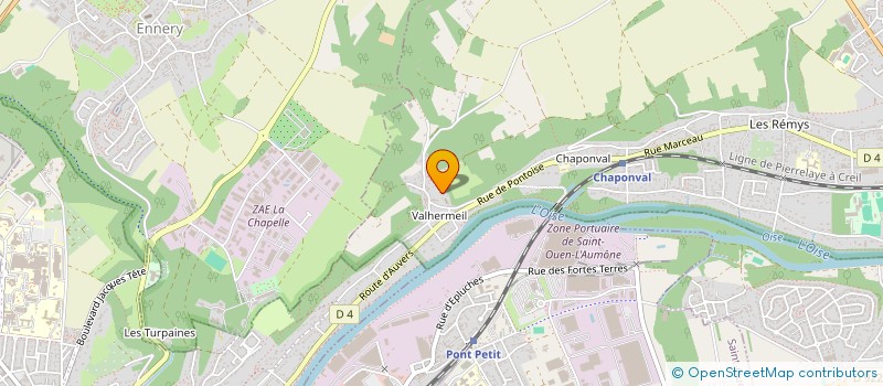 localisation de l'entreprise LES JARDINS D'AUVERS  AUVERS-SUR-OISE