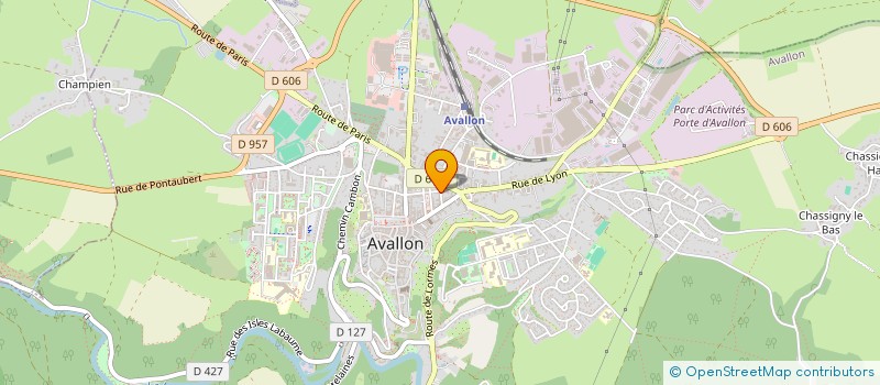 localisation de l'entreprise LES JARDINS D'AVALLON  AVALLON