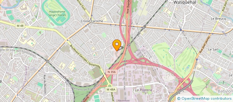 localisation de l'entreprise LES JARDINS D'EAU NUMERO 1 à MARCQ-EN-BARŒUL