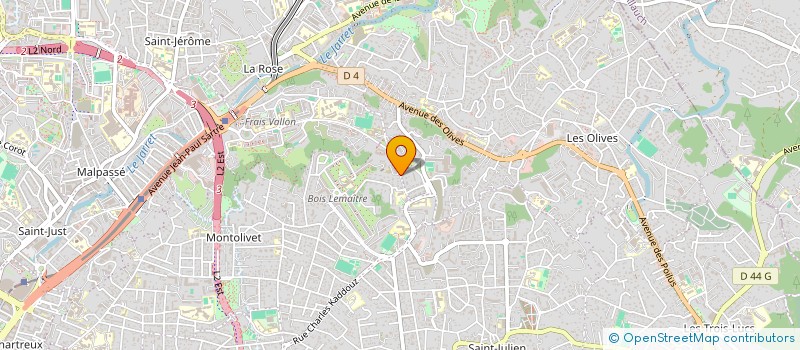 localisation de l'entreprise LES JARDINS D'EDEN à MARSEILLE