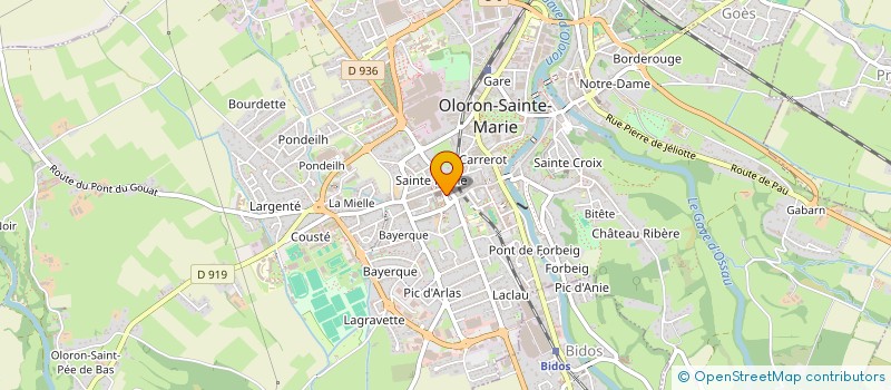 localisation de l'entreprise LES JARDINS D'EDEN  OLORON-SAINTE-MARIE